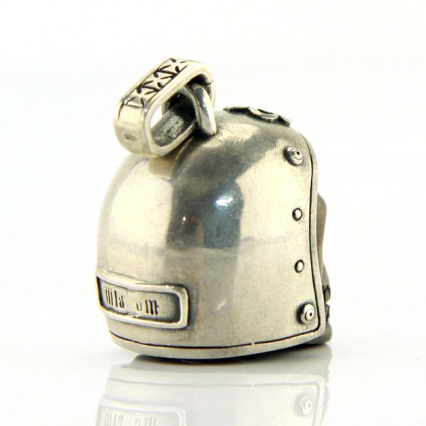 JJJ LA Anhänger Herren "BIKER SKULL BLACK" 925er Silber Bronze geschwärzt NEU