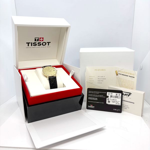 TISSOT Goldrun Herren Armbanduhr Quarz 18 Kt Gold Ø 33,7 mm Ref. T71.3.401.21 (32749)