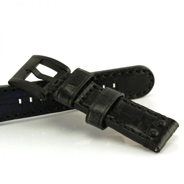 TW STEEL Uhren Armband Leder "Vintage Black" SON OF TIME Serie 22 mm Anstoß