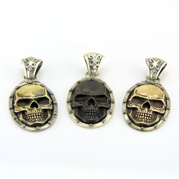 JJJ LA Anhänger "BIG SKULL BRONCE" 925er Silber Bronze Herren NEU