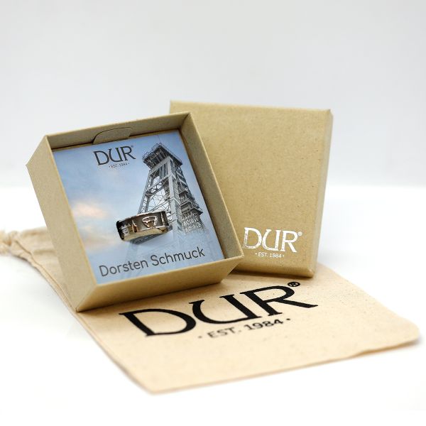 DUR Ring "Stadt Dorsten Ring sandlos" 925er Silber rhodiniert GR 62 R6092 NEU