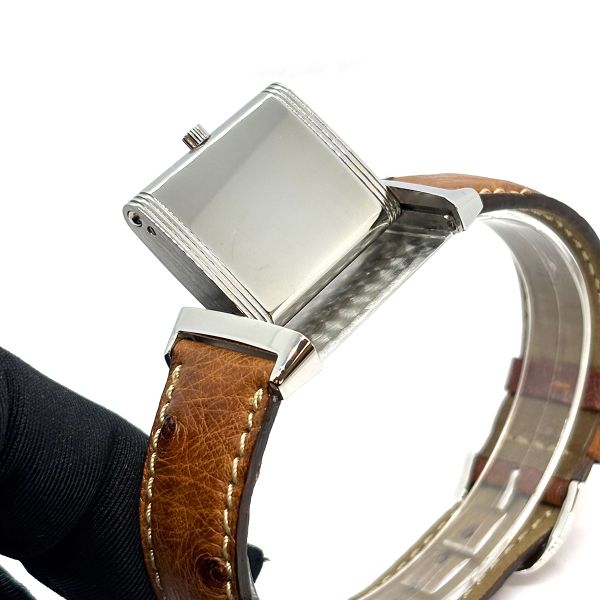JaegerLeCoultre Reverso Classique Handaufzug Damen Armbanduhr Edelstahl Ref. 250.8.86 (37212)