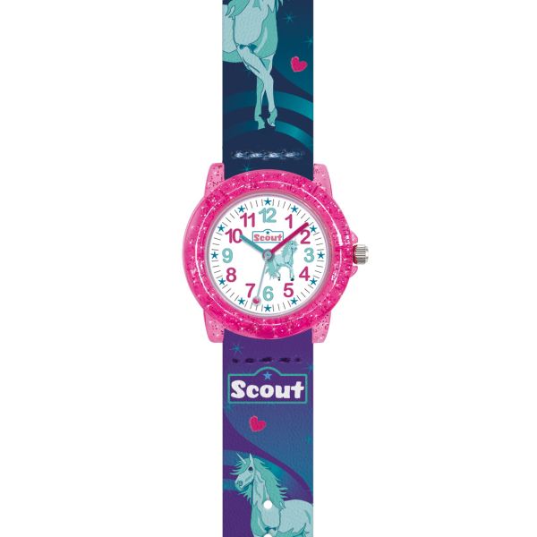SCOUT Kinder Uhr "CRYSTAL EINHORN" Ø 30 mm Quarz 280305048 NEU