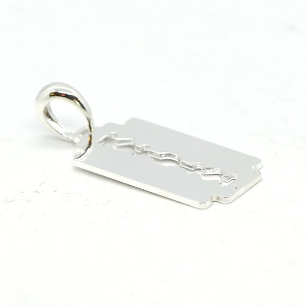 Anhänger Razor Rasierklinge 925er Silber ca. 19 x 46 mm NEU