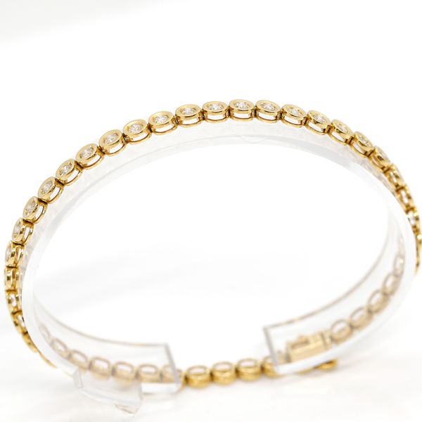 Tennisarmband 750er Gelbgold 43 Diamanten im Brillantschliff 2,00 Ct 19 cm (24943)