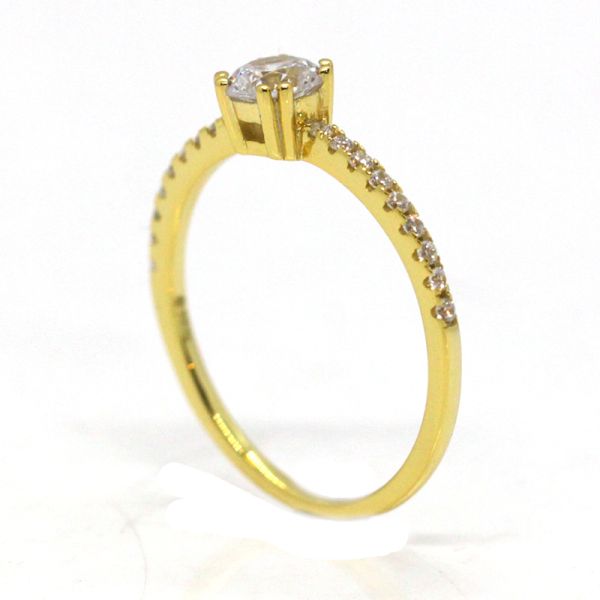 Ring Damenring 925er Silber vergoldet Zirkonia GR 56 90027949 NEU