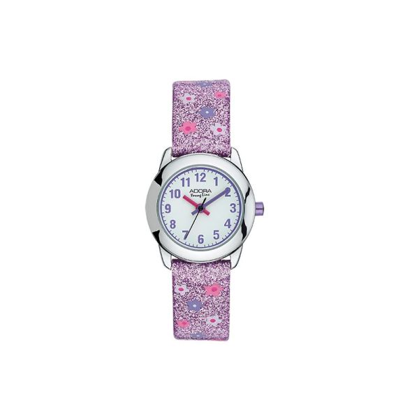Adora Youngline Kinder Armbanduhr mit lila Glitzerarmband AY4465