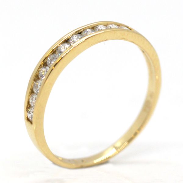 Brillantring 750er Gelbgold Vorsteckring 0,27 Ct Diamanten im Brillantschliff GR 54 (13602)