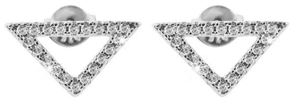 Ohrstecker "Daya" Dreieck 925er Silber rhodiniert Zirkonia 5300185-001 NEU