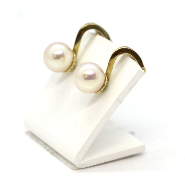 Akoya Perlohrclips Clips 585er Gelbgold (6550)