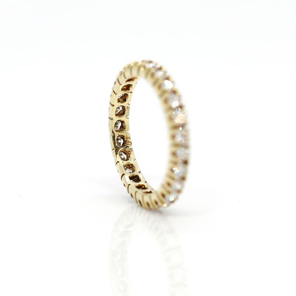 Memoire Ring 585er Gelgold Gr.54 1Ct Diamanten im Brillantschliff (27148)