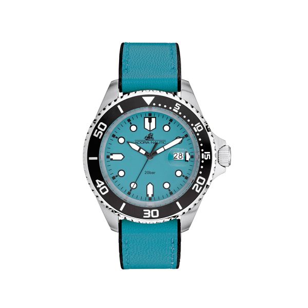 Adora Nautic Armbanduhr Edelstahl Lederarmband Armband AN2400 NEU