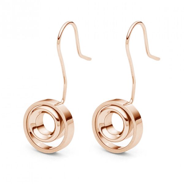 monomania Ohrhänger Casual Chic Edelstahl PVD Roségold NEU
