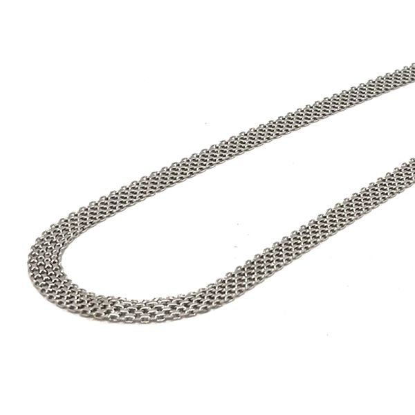 Panzer Collier 925er Silber rhodiniert 45 cm 7,6 mm NEU