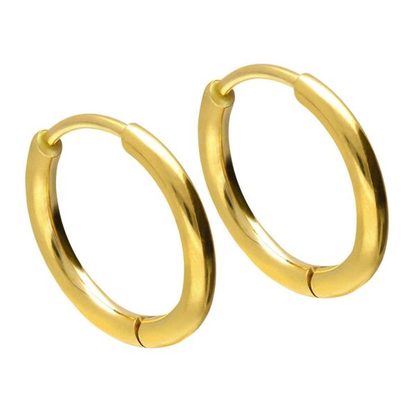 Creolen Chirurgenstahl 316L Gold 1,6 mm Innendurchmesser 10 mm CSO329-GO NEU