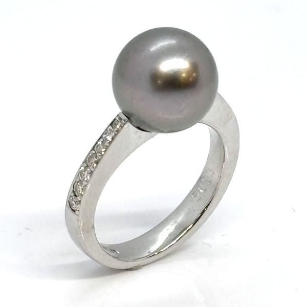 Tahitiperl-Diamantring 750er WG von Wempe GR 51 (27077)