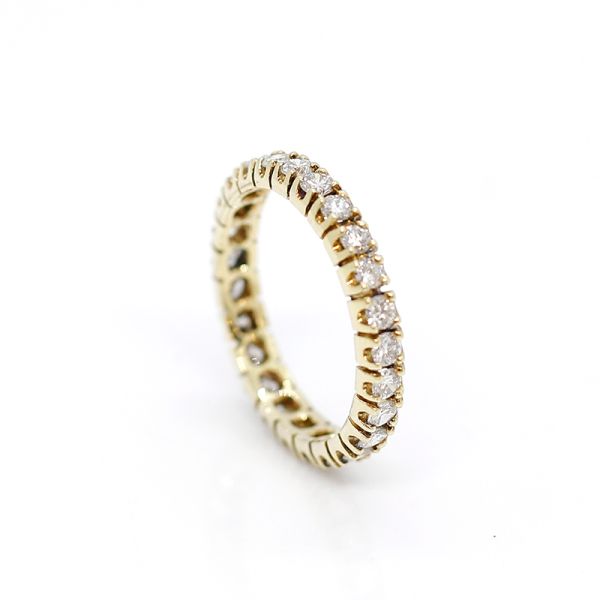 Memoire Ring 585er Gelgold Gr.54 1Ct Diamanten im Brillantschliff (27148)