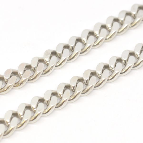 Halskette Panzer Flachpanzer massiv 925er Silber 50 cm 126 Gramm