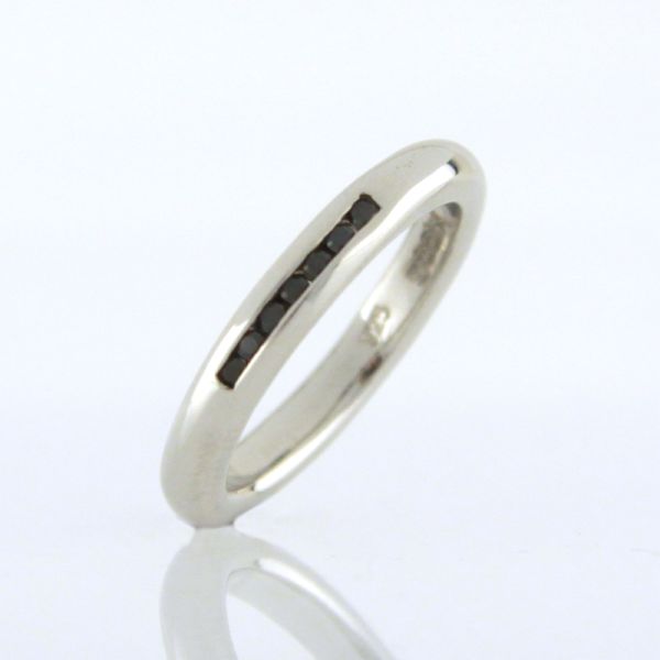 GOOIX Damen Ring Rund 925er Silber schwarze Zirkonia GR 60 NEU UVP.: 69,-