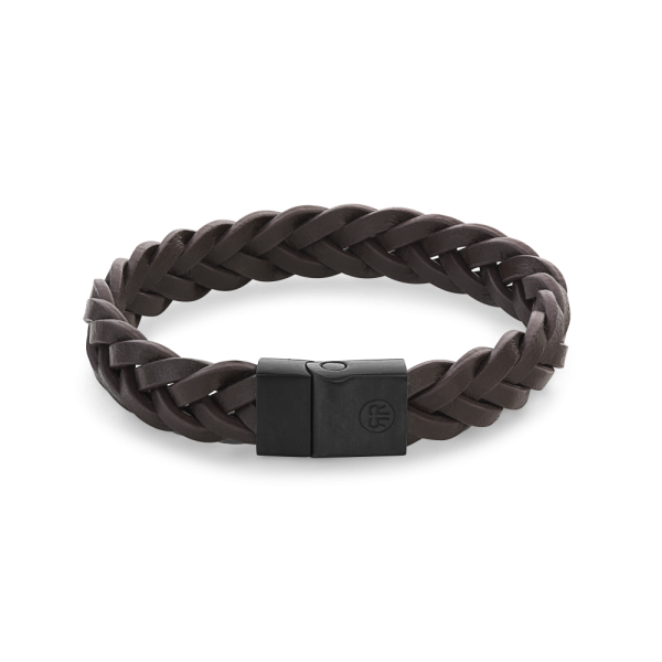 Rebel & Rose Armband "Full Metal Braided Brown Black" 17,5 cm RR-M0029-S-M NEU