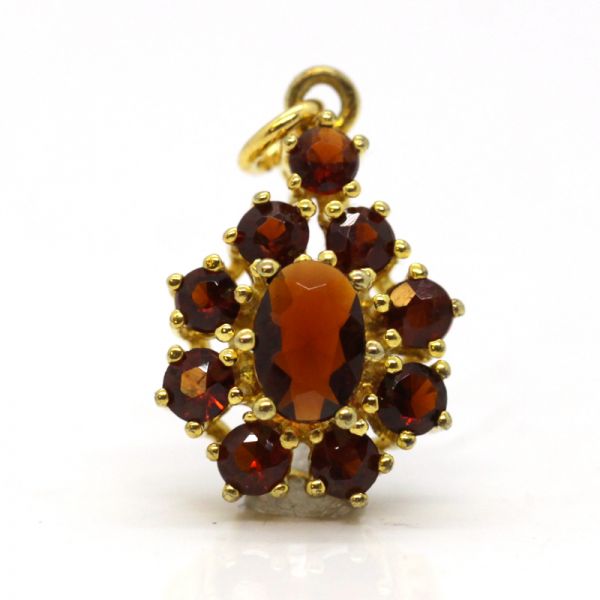 Granat Anhänger in 333er Gelbgold (2920)
