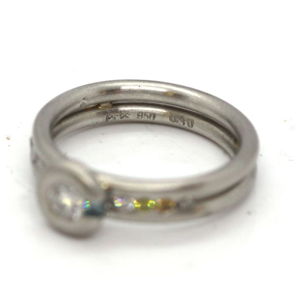 Brillantring 950er Platin 0,45 Ct Diamanten im Brillantschliff GR 53 (13392)