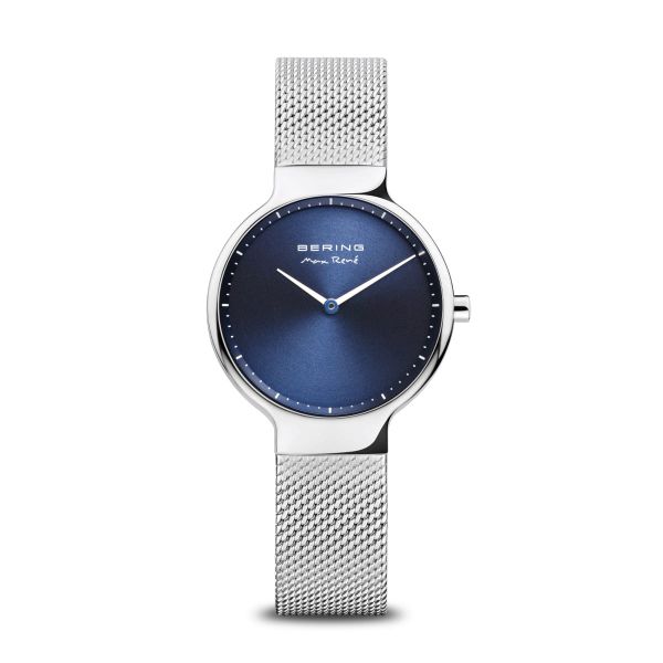 BERING Damen Armbanduhr Max René silber glänzend Milanaise Band 15531-007 NEU