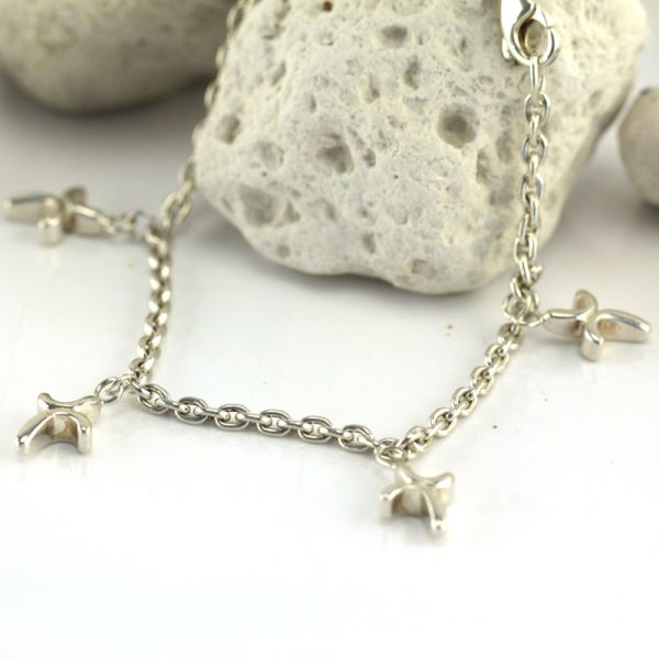 FOSSIL Silber Damen Armband 925er Sterling Silber Phantasiemuster (134)