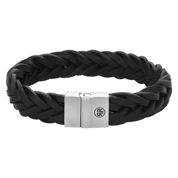 Rebel & Rose Armband "Full Metal Braided Black Matt" 15 mm / 23 cm RR-M0035-S-XL NEU