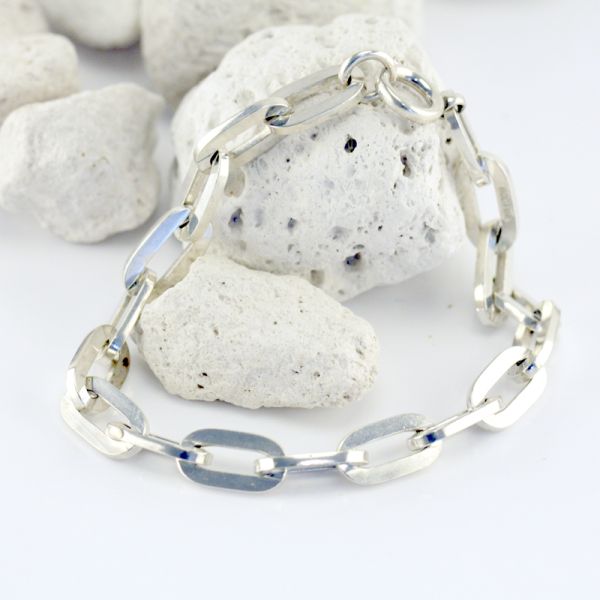 Silber Armband Ankerketten Armband 800er Silber 195 mm