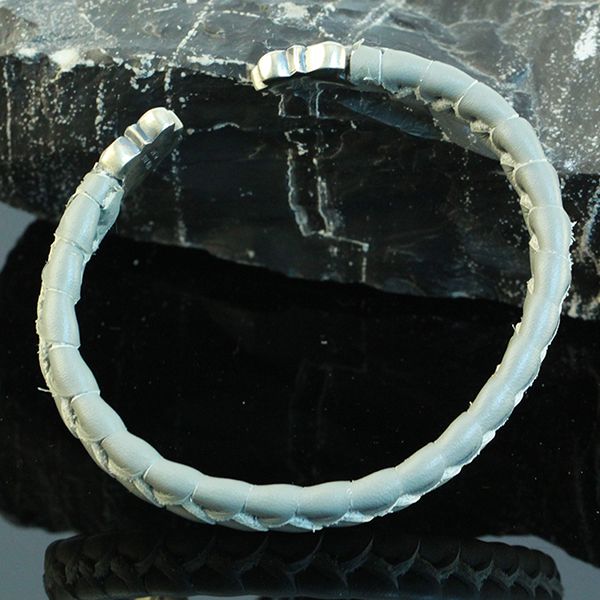 JJJ LA Leder Armspange "LILY" kombiniert mit 925er Silber 210 mm