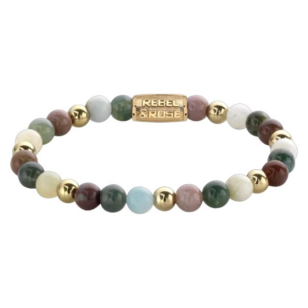 Rebel & Rose Armband "Spring Shine" 6 mm RR-60077-G-S 16,5 cm NEU