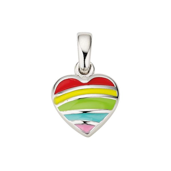 Kinder Anhänger "Multicolor Herz" 925er Silber Lack BAH905450 NEU