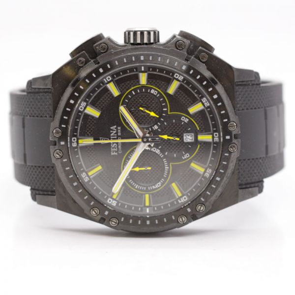 FESTINA Herren Armbanduhr Edelstahl IP Black Chrono Bike F16971 (12265)