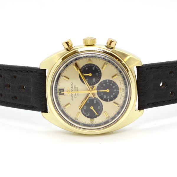 Movado Vintage Chronograph Edelstahl vergoldet (Zenith El Primero) (37526)