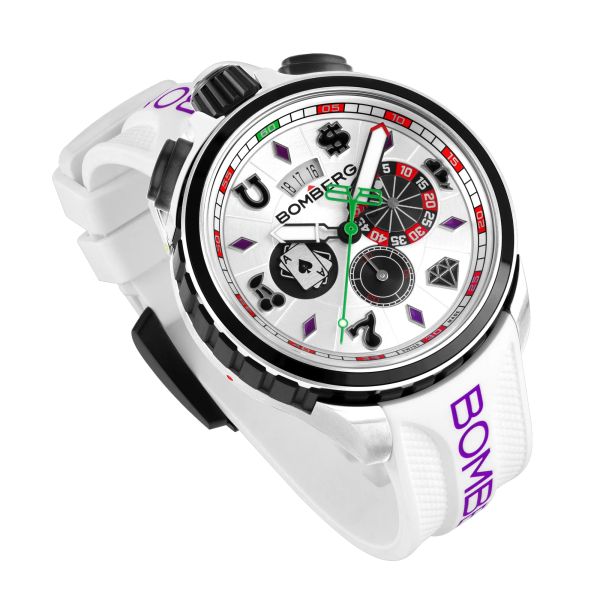 BOMBERG BOLT-68 HERITAGE CASINO WHITE BS45CHSS.075-3.12 Ltd. Edition NEU