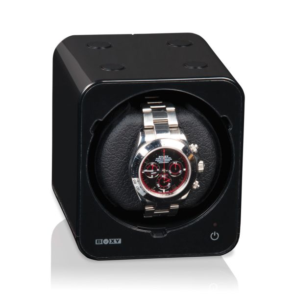 Beco Uhrenbeweger Boxy Fancy Brick - Schwarz ohne Netzteil Artikel 70002-87 NEU