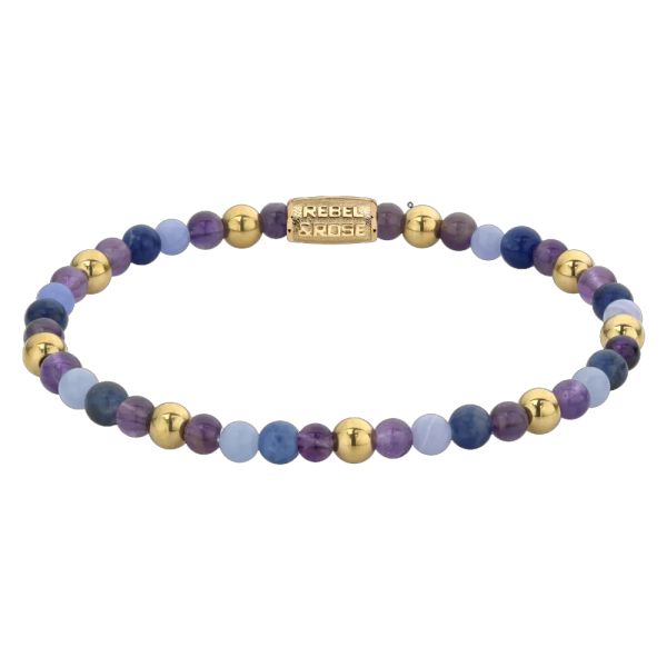 Rebel & Rose Armband "Are Violets Blue?" 4 mm RR-40064-G-S 16,5 cm NEU