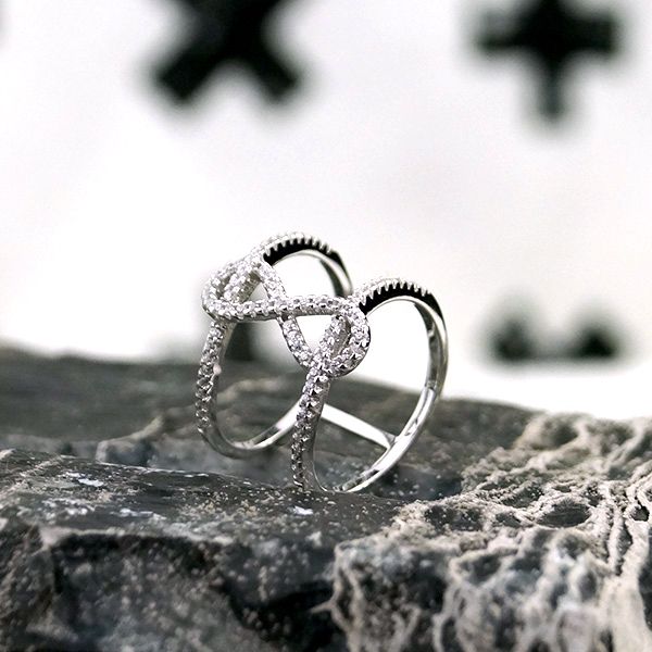 Damen Ring "Infinity" 925er Silber Silber Kubic Zirkonia GR 55 (US 7) BR11700-7