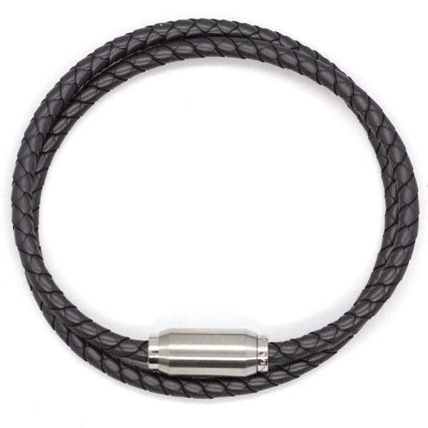 monomania Silikonarmband doppelt Edelstahl Magnetschließe Size L NEU