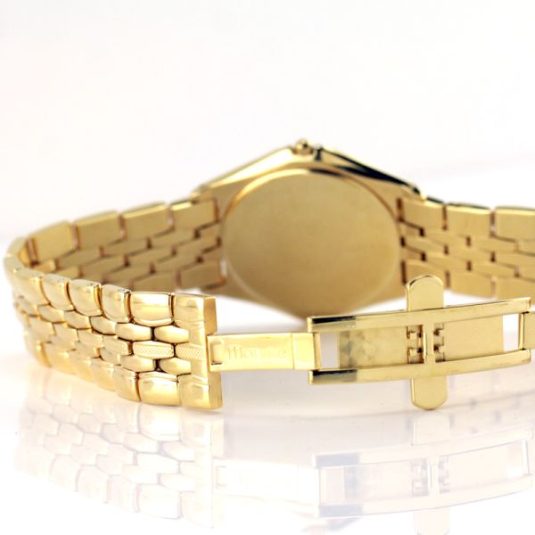 Maurice Lacroix Herren Armbanduhr vergoldet Quarz Ref. 69632 Ultraflach (5490)