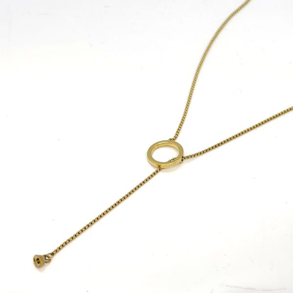 melano Halskette "Twisted Circle" Edelstahl Gold TN03GD16000 variable Länge bis 60 cm NEU