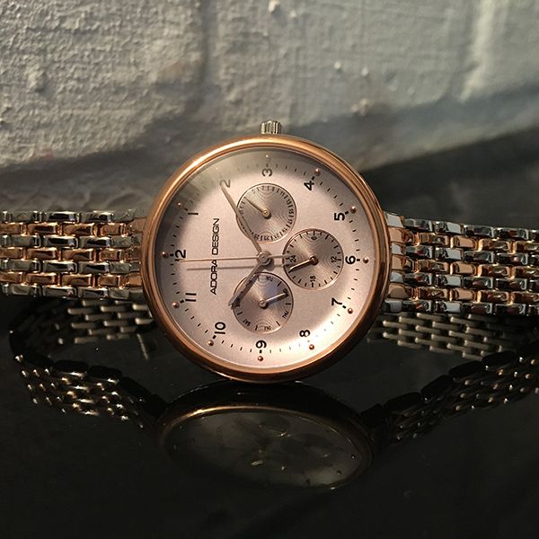 Adora Design Damen Armbanduhr AD8063 Edelstahl IP Roségold beschichtet