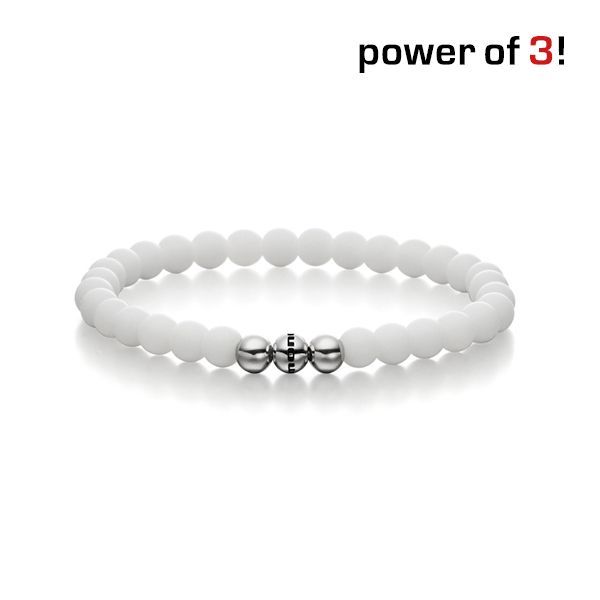monomania Power of 3! Perlenarmband, "Befreiung von Blockaden", Achat Ø6 mm GR S NEU