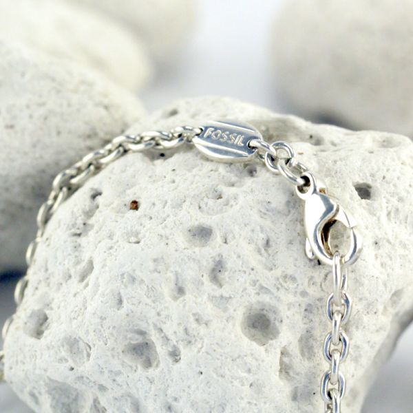 FOSSIL Silber Damen Armband 925er Sterling Silber Phantasiemuster (134)