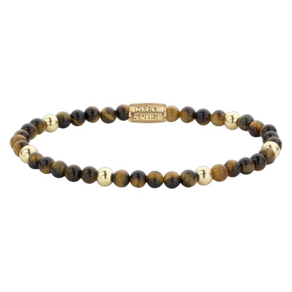 Rebel & Rose Armband "Tiger Lily" 4 mm RR-40045-G-S 16,5 cm NEU