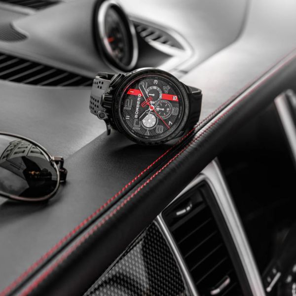 BOMBERG BOLT-68 Racing Carbon XR Chrono 45 mm Edelstahl PVD Black Silikonband BS45CHPBA.059-37.12 NE