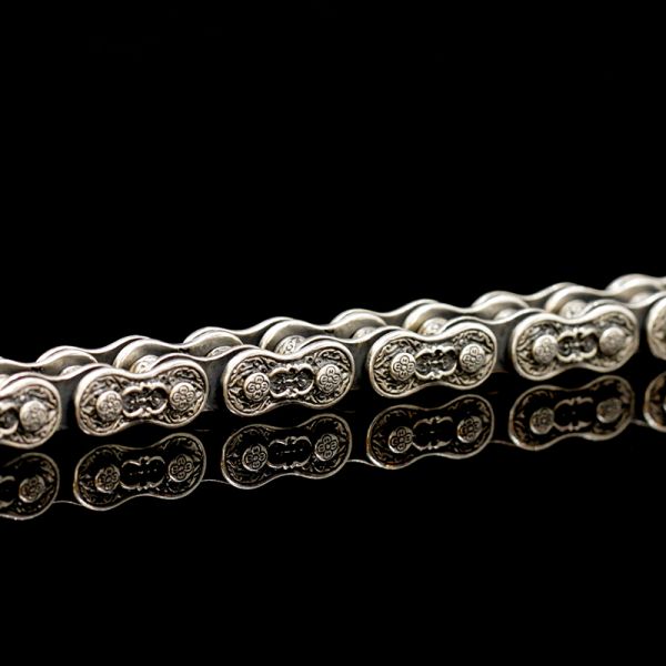 Armband Gliederarmband "BIKERCHAIN" 230 mm Handgraviert by ZOCALO Japan NEU