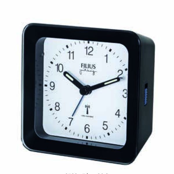 Filius Zeitdesign Funkwecker Ref. 0522-17 schwarz / weiß 9,5x9,5x5cm NEU