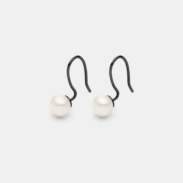 monomania Ohrhänger Divas Basics Ohrhänger PVD schwarz SWZ Perle NEU